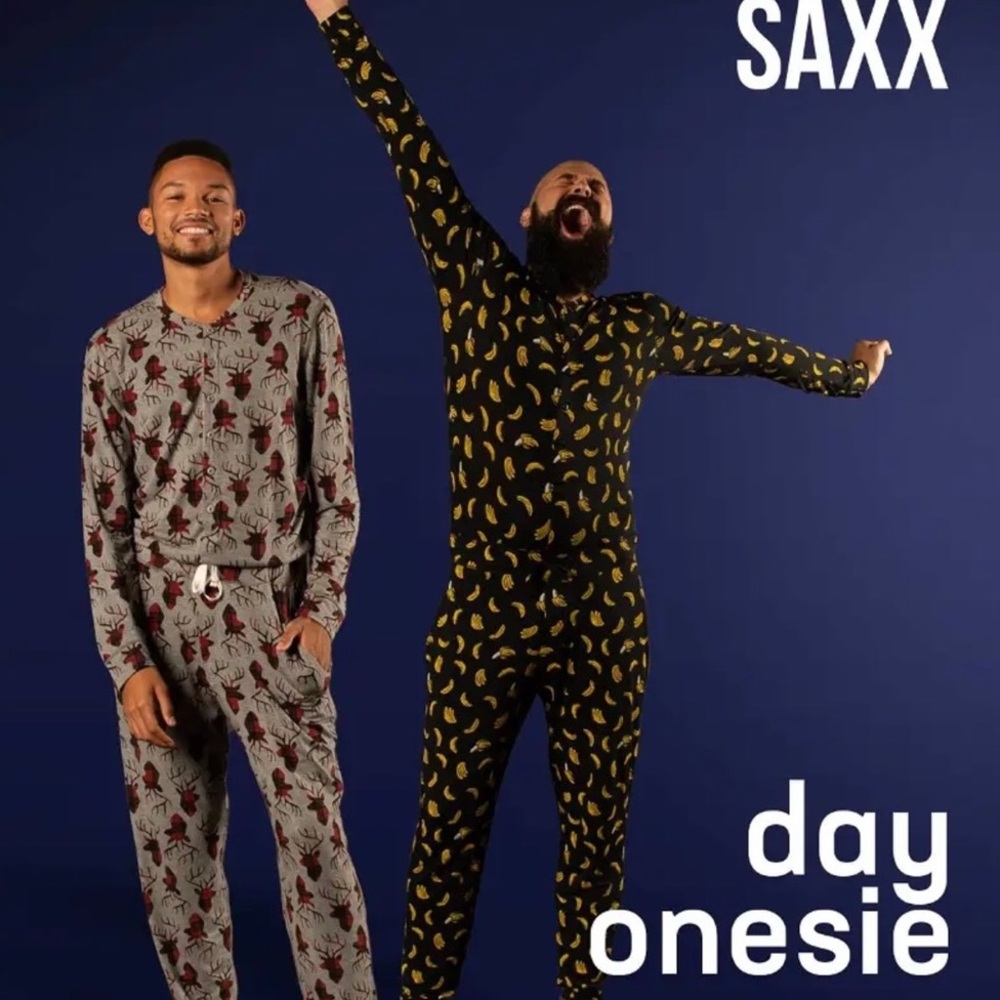 Saxx Banana Print Nightcrawler Onesie - Size Medium
